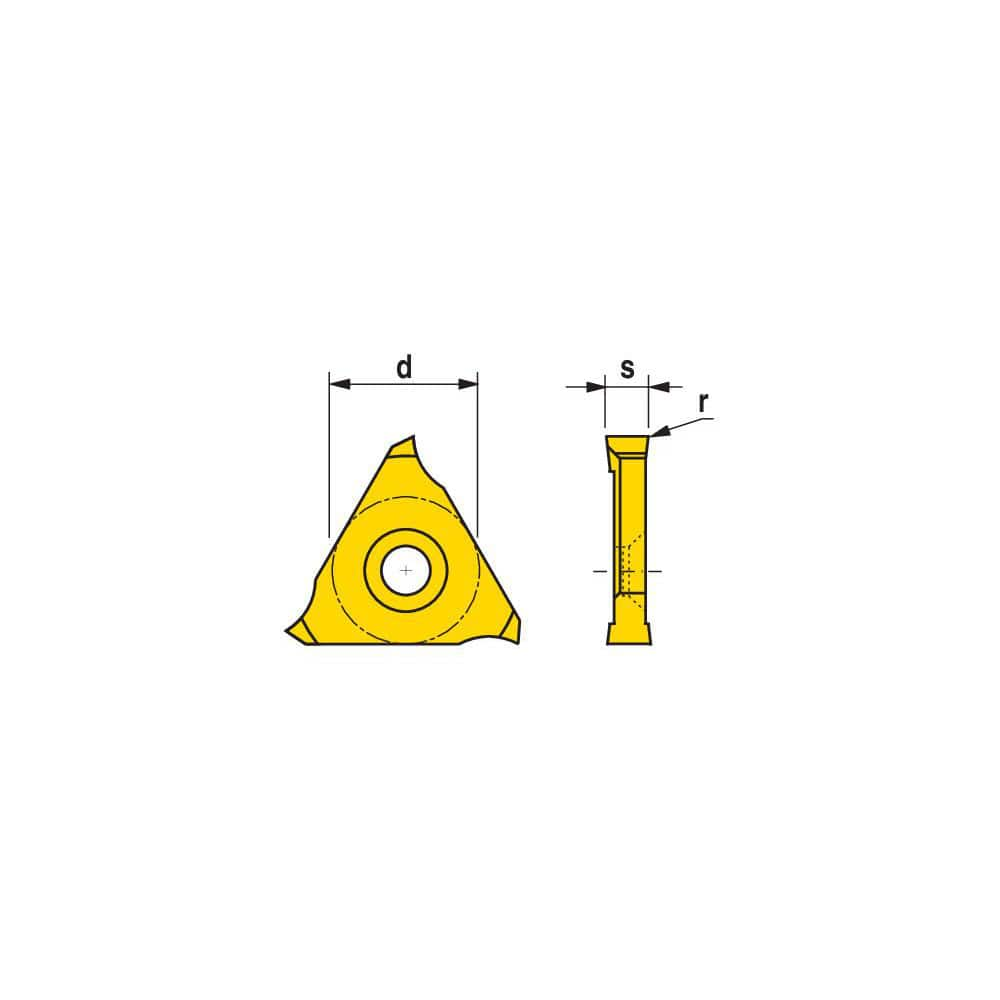 Milling Insert:  TXR 223202 CWK10,  CWK10,  Solid Carbide N/A Finish,