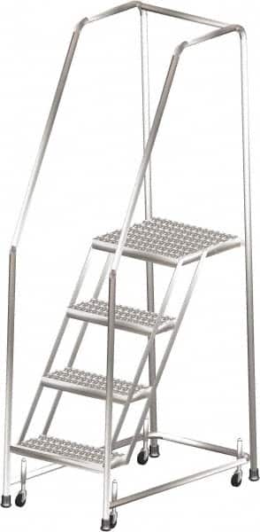 Ballymore - 73" 4 Step Ladder - 300 Lb Capacity, 40" Platform Height, 20" Base Width x 38" Depth, Heavy-Duty Serrated Grating - Benchmark Tooling
