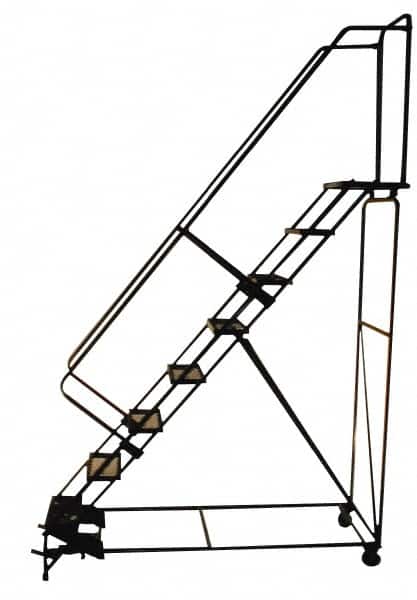 Ballymore - 93" 6 Step Ladder - 350 Lb Capacity, 60" Platform Height, 30" Base Width x 60" Depth, Perforated Tread - Benchmark Tooling