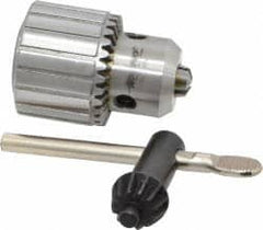 Accupro - JT1, 1/32 to 3/8" Capacity, Tapered Mount Drill Chuck - Keyed, 37mm Sleeve Diam, 51mm Open Length - Exact Industrial Supply