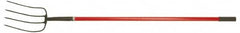 PRO-SOURCE - Spading Fork with 48" Straight Fiberglass Handle - 8-3/4" Blade Width, 4 Tines, 12-1/2" Tine Length - Benchmark Tooling