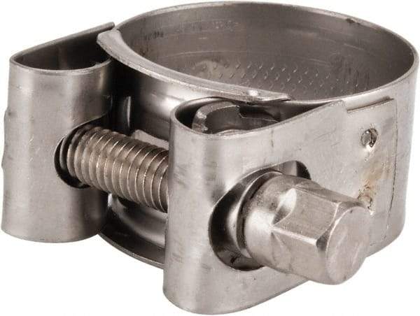 Mikalor - 1-1/8" Hose, 0.71" Wide x 0.04" Thick, T-Bolt Hose Clamp - 1.06 to 1.14" Diam, Stainless Steel - Benchmark Tooling