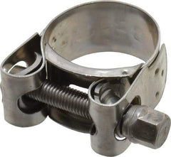 Mikalor - 1-3/16" Hose, 0.78" Wide x 0.04" Thick, T-Bolt Hose Clamp - 1.14 to 1.22" Diam, Stainless Steel - Benchmark Tooling