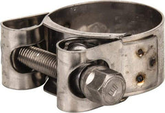 Mikalor - 1-1/4" Hose, 0.78" Wide x 0.04" Thick, T-Bolt Hose Clamp - 1.22 to 1.34" Diam, Stainless Steel - Benchmark Tooling