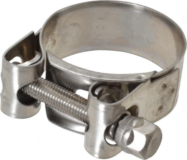 Mikalor - 1-5/8" Hose, 0.78" Wide x 0.04" Thick, T-Bolt Hose Clamp - 1.58 to 1.69" Diam, Stainless Steel - Benchmark Tooling