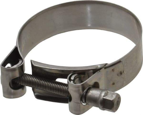 Mikalor - 2-5/8" Hose, 0.78" Wide x 0.04" Thick, T-Bolt Hose Clamp - 2.48 to 2.68" Diam, Stainless Steel - Benchmark Tooling