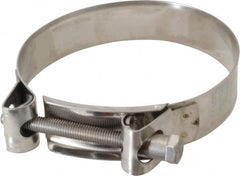 Mikalor - 4-1/4" Hose, 0.98" Wide x 0.04" Thick, T-Bolt Hose Clamp - 4.1 to 4.41" Diam, Stainless Steel - Benchmark Tooling