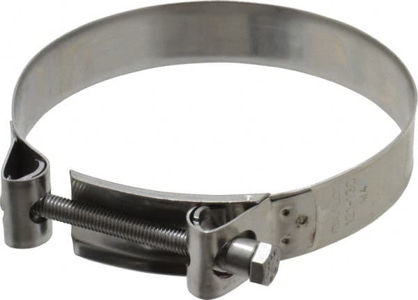 Mikalor - 5" Hose, 0.98" Wide x 0.04" Thick, T-Bolt Hose Clamp - 4.76 to 5.11" Diam, Stainless Steel - Benchmark Tooling