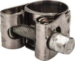 Mikalor - 3/4" Hose, 0.71" Wide x 0.04" Thick, T-Bolt Hose Clamp - 0.67 to 3/4" Diam, Stainless Steel Band, Housing & Zinc Plated Screw - Benchmark Tooling