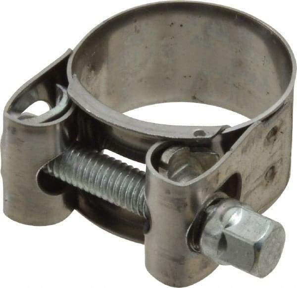 Mikalor - 1-1/8" Hose, 0.71" Wide x 0.04" Thick, T-Bolt Hose Clamp - 1.06 to 1.14" Diam, Stainless Steel Band, Housing & Zinc Plated Screw - Benchmark Tooling