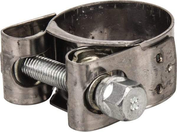 Mikalor - 1-3/16" Hose, 0.78" Wide x 0.04" Thick, T-Bolt Hose Clamp - 1.14 to 1.22" Diam, Stainless Steel Band, Housing & Zinc Plated Screw - Benchmark Tooling