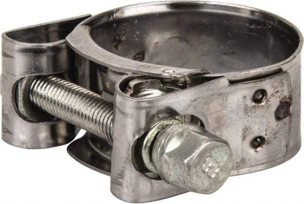 Mikalor - 1-1/2" Hose, 0.78" Wide x 0.04" Thick, T-Bolt Hose Clamp - 1.46 to 1.57" Diam, Stainless Steel Band, Housing & Zinc Plated Screw - Benchmark Tooling