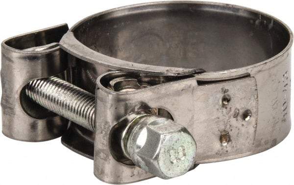 Mikalor - 1-5/8" Hose, 0.78" Wide x 0.04" Thick, T-Bolt Hose Clamp - 1.58 to 1.69" Diam, Stainless Steel Band, Housing & Zinc Plated Screw - Benchmark Tooling