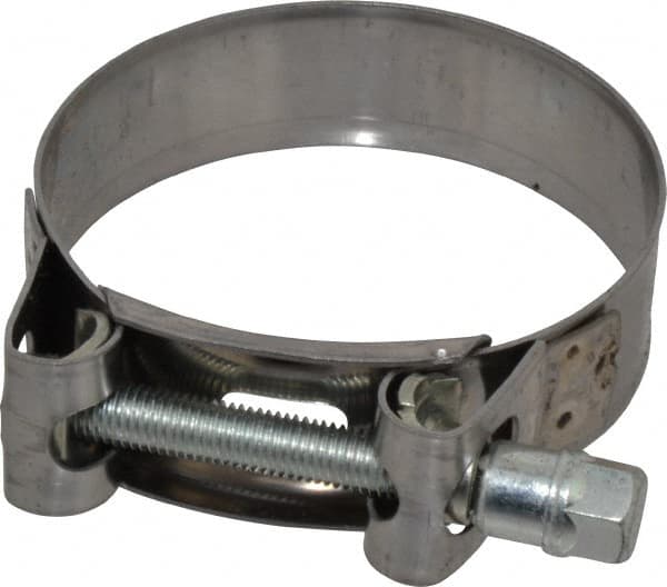 Mikalor - 2-5/8" Hose, 0.78" Wide x 0.04" Thick, T-Bolt Hose Clamp - 2.48 to 2.68" Diam, Stainless Steel Band, Housing & Zinc Plated Screw - Benchmark Tooling