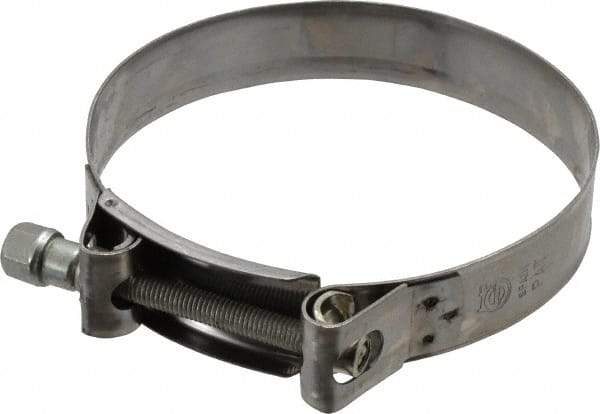 Mikalor - 5" Hose, 0.98" Wide x 0.04" Thick, T-Bolt Hose Clamp - 4.76 to 5.11" Diam, Stainless Steel Band, Housing & Zinc Plated Screw - Benchmark Tooling