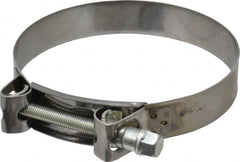 Mikalor - 5-3/4" Hose, 1.1" Wide x 0.051" Thick, T-Bolt Hose Clamp - 5.51 to 5.91" Diam, Stainless Steel Band, Housing & Zinc Plated Screw - Benchmark Tooling