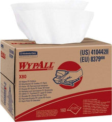 WypAll - X80 Dry Shop Towel/Industrial Wipes - Brag Box/Double Top Box, 16-3/4" x 12-1/2" Sheet Size, White - Benchmark Tooling