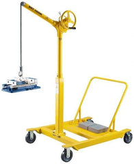 Sky Hook - 500 Lb Load Capacity, Steel Sky Hook Crane - Reverse Cherry Picker Mobil Base - Benchmark Tooling