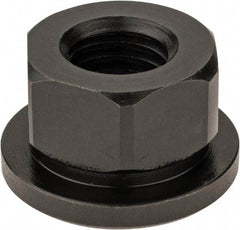 Gibraltar - 5/8-11, 1-3/8" Flange Diam, 13/16" High, 1-1/16" Across Flats, Flange Nut - Grade 12L14 Steel, Black Oxide Finish, 3/16" Flange Height, TCMAI - Benchmark Tooling