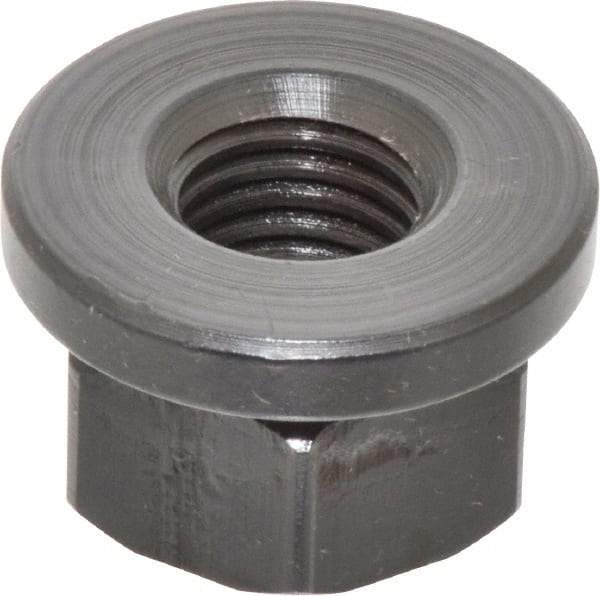 Gibraltar - 3/4-10, 1-5/8" Flange Diam, 1" High, 1-1/4" Across Flats, Flange Nut - Grade 12L14 Steel, Black Oxide Finish, 1/4" Flange Height, TCMAI - Benchmark Tooling