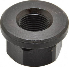 Gibraltar - 5/8-18, 1-3/8" Flange Diam, 13/16" High, 1-1/16" Across Flats, Flange Nut - Grade 12L14 Steel, Black Oxide Finish, 3/16" Flange Height, TCMAI - Benchmark Tooling