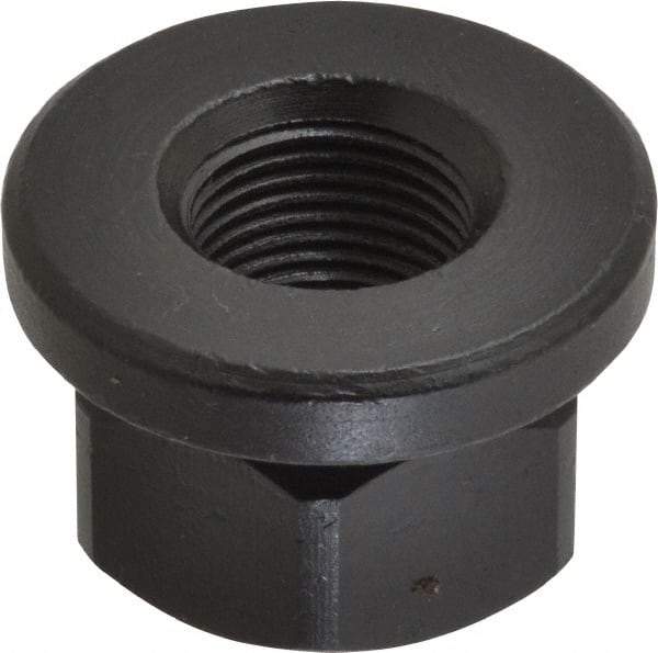 Gibraltar - 3/4-16, 1-5/8" Flange Diam, 1" High, 1-1/4" Across Flats, Flange Nut - Grade 12L14 Steel, Black Oxide Finish, 1/4" Flange Height, TCMAI - Benchmark Tooling