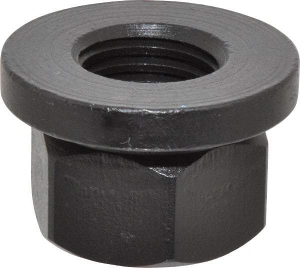 Gibraltar - M20x2.50, 40mm Flange Diam, 25mm High, 30mm Across Flats, Flange Nut - Grade 12L14 Steel, Black Oxide Finish, 6" Flange Height, TCMAI - Benchmark Tooling