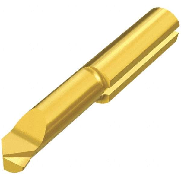 Iscar - 4mm Min Bore Diam, 9mm Max Bore Depth, 4mm Shank Diam, Profile Boring Bar - 0.0039" Corner Radius, Left Hand Cut, Solid Carbide, TiCN/TiN Finish - Exact Industrial Supply