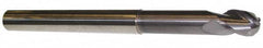 ProMax - 1/2" Diam, 5/8" LOC, 3 Flute Solid Carbide Ball End Mill - AlTiN Finish, Single End, 6" OAL, 1/2" Shank Diam, Spiral Flute - Benchmark Tooling