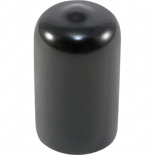 Caplugs - Round Head Cap - 0.62" OD, 1" Long, Vinyl, Black - Benchmark Tooling