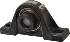 Browning - 3/4" ID, 5" OAL x 2-15/32" OAH Pillow Block - 1,444 Lb Static Cap, 2,611 Lb Dyn Cap, 3-25/32" Btw Mnt Hole Ctrs, 1-1/4" Base-to-Ctr Ht, Cast Iron - Benchmark Tooling