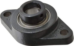 Browning - 1" ID, 4-7/8" OAL x 2-3/4" OAH 2-Bolt Flange - 1,651 Lb Static Cap, 2,801 Lb Dyn Cap, 3-57/64" Btw Mnt Hole Ctrs, Cast Iron - Benchmark Tooling