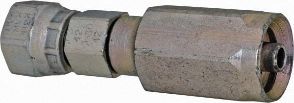 Parker - 9/16-18 SAE Steel Hydraulic Hose Female Seal-Lok Swivel Long - 6,000 psi, -4 Hose Size, 1/4" Hose Diam - Benchmark Tooling