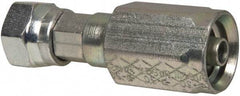 Parker - 11/16-16 SAE Steel Hydraulic Hose Female Seal-Lok Swivel Long - 6,000 psi, -6 Hose Size, 3/8" Hose Diam - Benchmark Tooling