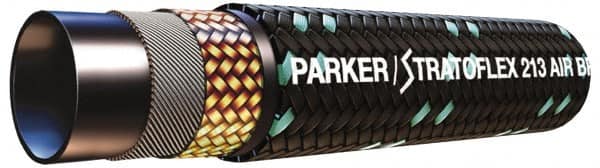 Parker - -20 Hose Size, 1-1/8" ID x 1.49" OD, 300 psi Work Pressure Hydraulic Hose - 55" Long Coil, 4-1/2" Radius, Synthetic Rubber, -50°F to 302°F - Benchmark Tooling