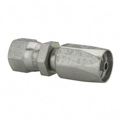 Parker - 7/16-20 SAE Steel Hydraulic Hose Female JIC 37° Swivel & Straight Fitting - 6,000 psi, -4 Hose Size - Benchmark Tooling