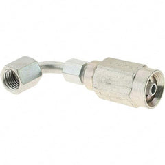 Parker - 7/16-20 Female JIC Steel Hydraulic Hose Female JIC Swivel & 90° Elbow & Short Drop - 6,000 psi, -4 Hose Size, 1/4" Hose Diam - Benchmark Tooling