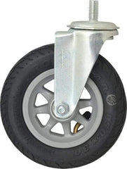 Shepherd - 6" Diam x 1-1/4" Wide, Phenolic Swivel Caster - 150 Lb Capacity, Threaded Stem Mount, Ball Bearing - Benchmark Tooling