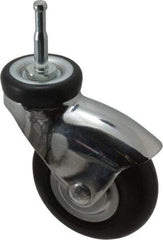 Shepherd - 3" Diam x 15/16" Wide x 3-7/8" OAH Stem Mount Swivel Caster - Neoprene, 110 Lb Capacity, Precision Ball Bearing, 5/16 x 1-1/2" Friction Stem - Benchmark Tooling