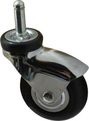 Shepherd - 3" Diam x 15/16" Wide x 3-7/8" OAH Stem Mount Swivel Caster - Neoprene, 110 Lb Capacity, Precision Ball Bearing, 7/16 x 1-7/16" Friction Stem - Benchmark Tooling