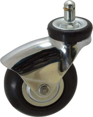 Shepherd - 3" Diam x 15/16" Wide x 3-7/8" OAH Stem Mount Swivel Caster - Neoprene, 110 Lb Capacity, Precision Ball Bearing, 7/16 x 7/8" Friction Stem - Benchmark Tooling