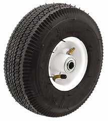 Albion - 10 Inch Diameter x 4.1 Inch Wide, Pneumatic Caster Wheel - 350 Lb. Capacity, 5/8 Inch Axle Diameter, Ball Bearing - Benchmark Tooling