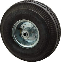 Albion - 10 Inch Diameter x 4-1/8 Inch Wide, Pneumatic Caster Wheel - 350 Lb. Capacity, 3-1/2 Inch Hub Length, 1/2 Inch Axle Diameter, Ball Bearing - Benchmark Tooling
