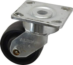 Albion - 4" Diam x 2" Wide x 5-5/8" OAH Top Plate Mount Swivel Caster - Glass Filled Nylon, 800 Lb Capacity, Roller Bearing, 4 x 4-1/2" Plate - Benchmark Tooling