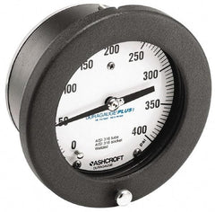 Ashcroft - 4-1/2" Dial, 1/4 Thread, 0-1,000 Scale Range, Pressure Gauge - Center Back Connection Mount, Accurate to 0.5% of Scale - Benchmark Tooling