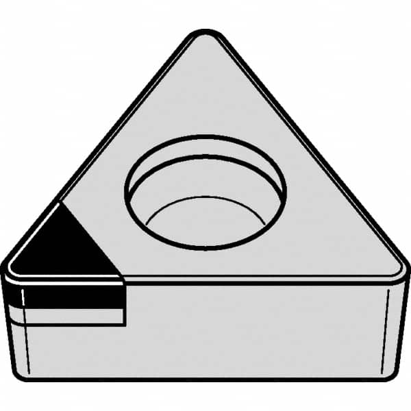 Kennametal - TCGW32.51 F Grade KD1400 Polycrystalline Diamond (PCD) Turning Insert - 60° Triangle, 3/8" Inscr Circle, 5/32" Thick, 1/64" Corner Radius - Benchmark Tooling