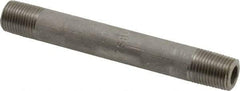 Merit Brass - Schedule 80, 1/8" Pipe x 3" Long, Grade 304/304L Stainless Steel Pipe Nipple - Seamless & Threaded - Benchmark Tooling