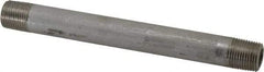 Merit Brass - Schedule 80, 3/8" Pipe x 6" Long, Grade 304/304L Stainless Steel Pipe Nipple - Seamless & Threaded - Benchmark Tooling