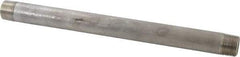 Merit Brass - Schedule 80, 3/4" Pipe x 12" Long, Grade 316/316L Stainless Steel Pipe Nipple - Seamless & Threaded - Benchmark Tooling