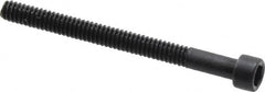Made in USA - #2-56 UNC Hex Socket Drive, Socket Cap Screw - Alloy Steel, Black Oxide Finish, Partially Threaded, 1" Length Under Head - Benchmark Tooling